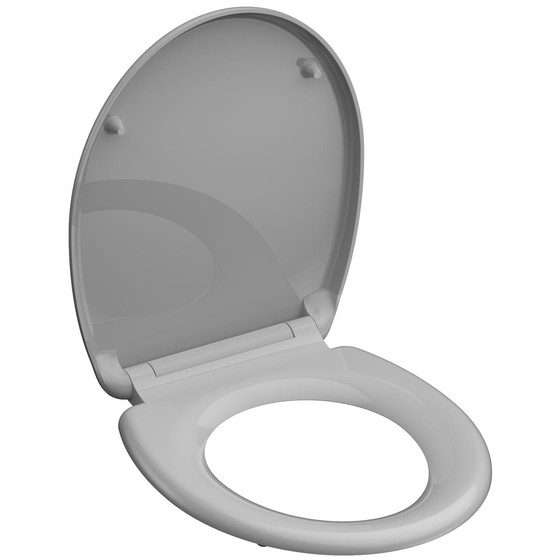 Schütte Duroplast WC-Sitz GREY, mit Absenkautomatik und Schnellverschluss