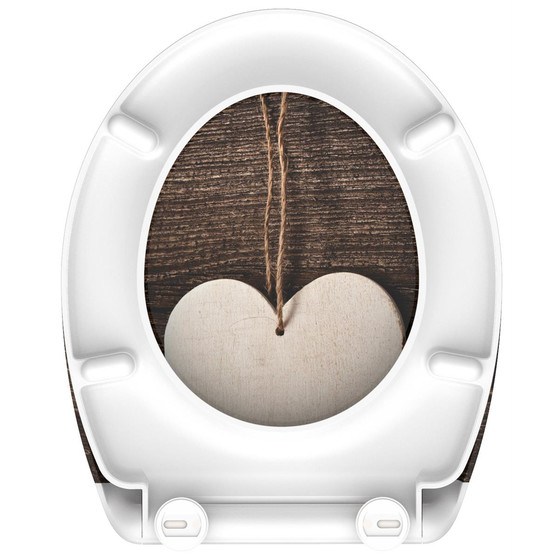 Schütte Duroplast WC-Sitz WOOD HEART, mit Absenkautomatik und Schnellverschluss