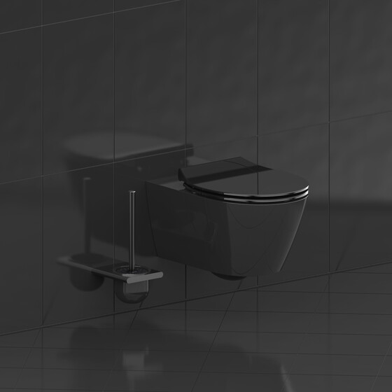 Schtte Duroplast WC-Sitz SLIM BLACK, mit Absenkautomatik und Schnellverschluss