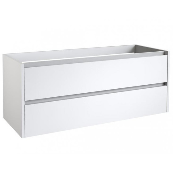 VidaMar Waschtischunterschrank Schubladen für Doppel-Waschtisch weiß glänzend 120 cm