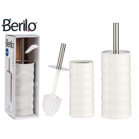 BERILO weißer WC-Bürstenhalter inkl. WC-Bürste