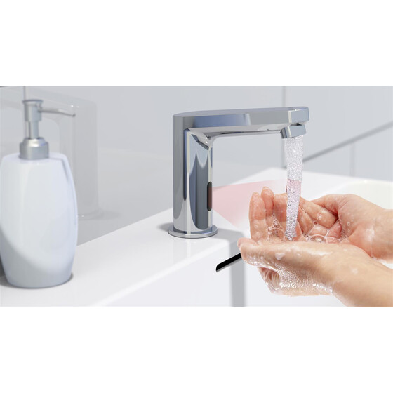 SCHTTE Waschtischarmatur VITAL, Waschbeckenarmatur mit Sensorbedienung, Chrom