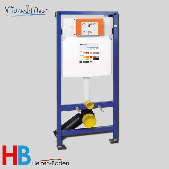 VidaMar Wand-WC-Trockenbauelement SLK | Bauhhe 1120 mm | inkl. Wandhalter
