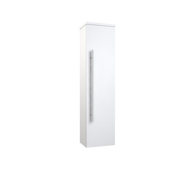 VidaMar Serena Hochschrank Badezimmerschrank 1Tür weiß glänzend 35 x 140 cm