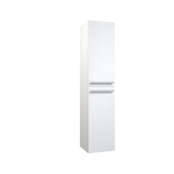 VidaMar Serena Hochschrank 2 Türen Accessoires-Ablage weiß glänzend 35 x 140 cm