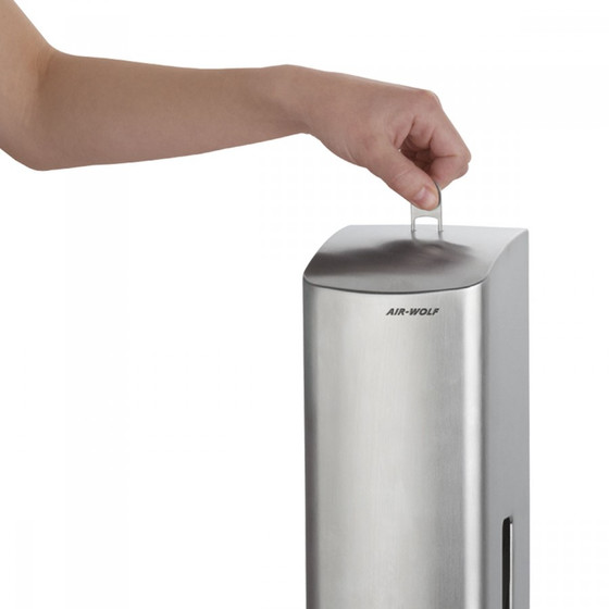 AIR-Wolf WC-Papierspender Toilettenpapier Alpha 60-101 2 Rollen Edelstahl geb.